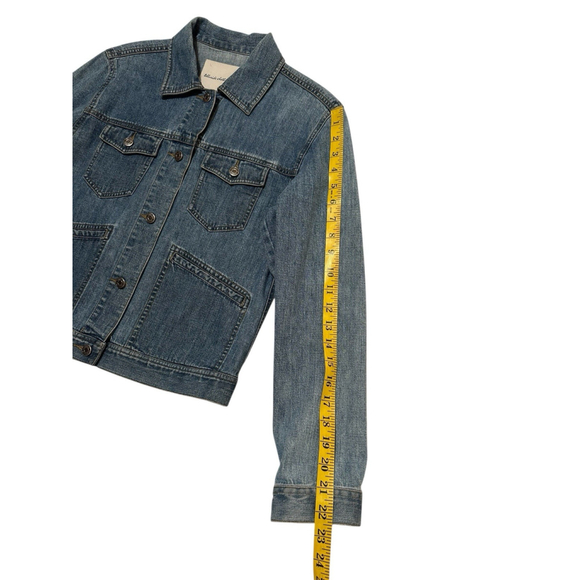 Telluride Clothing Co Denim Jacket Womens Small Blue Jean Distressed 100% Cotton - Picture 12 of 14